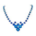 Vestuvinis kaklo papuošalas "Bohēma (Bermuda Blue)" su Swarovski™ kristalais